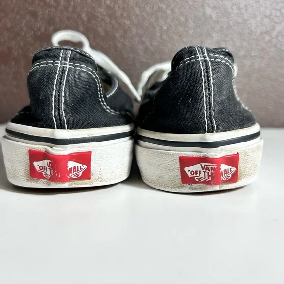 Vans Black and White Boat Shoes with Canvas Upper - Picture 3 of 4